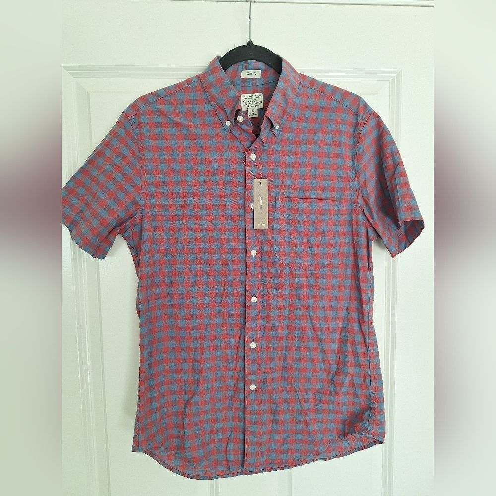 J.Crew red blue color cotton button doewn shirts‎ size S
